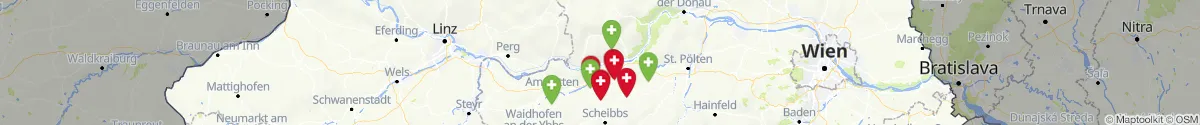 Map view for Pharmacies emergency services nearby Marbach an der Donau (Melk, Niederösterreich)